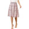 image:imageAllegra K Womens Summer Floral Chiffon Skirts Smocked Elastic Waist ALine Below Knee Length Ruffle Tiered SkirtPink
