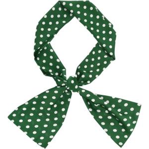 image:imageAllegra K Women Retro Polka Dots Skinny Scarf Neck Scarves Wrap Long Neckerchief Hair BandGreen