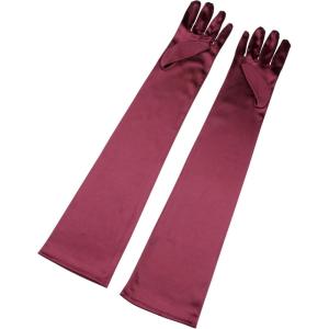 image:imageAllegra K Womens Long Gloves 1920S Evening Party Full Finger Mittens Elegant Opera GloveBurgundy