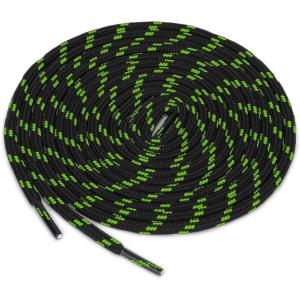 image:imageuxcell 3 Pairs Core NonSlip WearResistant Round Boot Laces Shoelaces for Hiking Walking Outdoor ShoesBlack Green