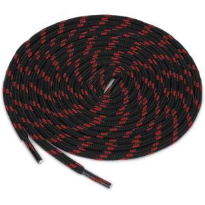 image:imageuxcell 3 Pairs Core NonSlip WearResistant Round Boot Laces Shoelaces for Hiking Walking Outdoor ShoesBlack Red