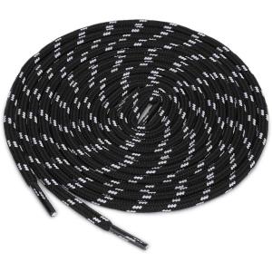 image:imageuxcell 3 Pairs Core NonSlip WearResistant Round Boot Laces Shoelaces for Hiking Walking Outdoor ShoesBlack White