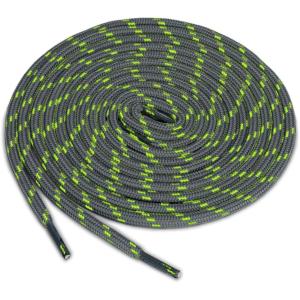 image:imageuxcell 3 Pairs Core NonSlip WearResistant Round Boot Laces Shoelaces for Hiking Walking Outdoor ShoesDark Gray Green