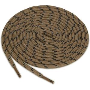 image:imageuxcell 3 Pairs Core NonSlip WearResistant Round Boot Laces Shoelaces for Hiking Walking Outdoor ShoesLight Brown Black