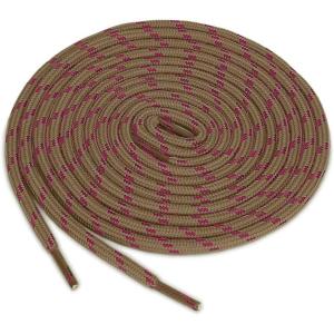 image:imageuxcell 3 Pairs Core NonSlip WearResistant Round Boot Laces Shoelaces for Hiking Walking Outdoor ShoesLight Brown Fuchsia