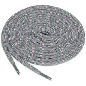 image:imageuxcell 3 Pairs Core NonSlip WearResistant Round Boot Laces Shoelaces for Hiking Walking Outdoor ShoesLight Grey Pink