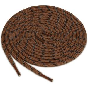 image:imageuxcell 3 Pairs Core NonSlip WearResistant Round Boot Laces Shoelaces for Hiking Walking Outdoor ShoesRed Brown Black