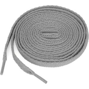 image:imageuxcell 5 Pairs High Durability Athletic Unisex Flat Shoelaces for SneakersLight Gray
