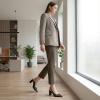 image:imageAllegra K Womens Pointed Toe Mesh Heel Buckle Decor Chunky Heels PumpsBlack