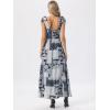 image:imageAllegra K Summer Smocked Dress for Women Spaghetti Strap Square Neck Ruffle Casual Flowy Long Maxi Sundress 2026Navy Blue
