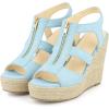 image:imageAllegra K Womens Wedges Zipper Sandals Platform Wedges Heels SandalsLight Blue