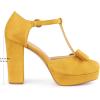 image:imageAllegra K Womens Mary Janes Platform Pumps Halloween Costumes Chunky Heels Dress ShoesYellow