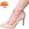image:imageAllegra K Womens Shoe Ankle Straps Transparent AntiSlip Cross Over with Buckle Shoelaces for HeelsPurple