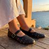 image:imageAllegra K Womens Buckle Round Toe Slip on Flats PumpsBlack2
