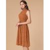 image:imageAllegra K Womens Casual Flowy Sundress Halter Neck Sleeveless Floral DressOrange