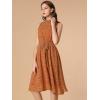 image:imageAllegra K Womens Casual Flowy Sundress Halter Neck Sleeveless Floral DressOrange