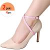 image:imageAllegra K Womens Heels Shoe Straps with Buckle Detachable Ankle Crossover Replacement Shoe Laces 2 PairsPink