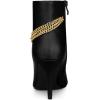 image:imageAllegra K Womens Pointy Toe Stiletto Heels Chain Ankle BootsBlack