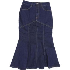 image:imageAllegra K Denim Jean Skirt for Women Casual Washed High Waisted Fishtail Midi Jean SkirtsBlack Blue