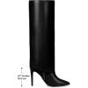 image:imageAllegra K Knee High Boots Women Pointed Toe Stiletto Heel Shark Boots Fold Over Boots for WomenBlack