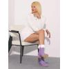 image:imageAllegra K Sparkly Glitter Boots for Women Square Toe Chunky Heel Faux Fur Ankle BootsPurple