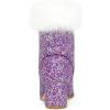 image:imageAllegra K Sparkly Glitter Boots for Women Square Toe Chunky Heel Faux Fur Ankle BootsPurple