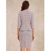 image:imageAllegra K Womens 2 Piece Skirt Sets 34 Sleeve Collarless Tweed Jacket Pencil Skirt Set Elegant Business Casual OutfitPink