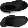 image:imageAllegra K Womens Platform Block Heels Faux Velvet Ankle BootsBlack