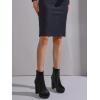 image:imageAllegra K Womens Platform Block Heels Faux Velvet Ankle BootsBlack