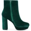 image:imageAllegra K Womens Platform Block Heels Faux Velvet Ankle BootsGreen