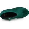 image:imageAllegra K Womens Platform Block Heels Faux Velvet Ankle BootsGreen