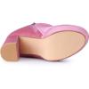 image:imageAllegra K Womens Platform Block Heels Faux Velvet Ankle BootsPink