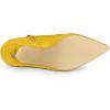 image:imageAllegra K Womens Pointed Toe Kitten Heel Cutout Yellow Ankle Boots 75 M US