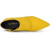 image:imageAllegra K Womens Pointed Toe Kitten Heel Cutout Yellow Ankle Boots 75 M US