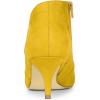 image:imageAllegra K Womens Pointed Toe Kitten Heel Cutout Yellow Ankle Boots 75 M US