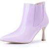 image:imageAllegra K Womens Pointed Toe Stiletto Heels Chelsea Ankle BootiesLight Purple