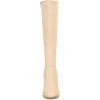 image:imageAllegra K Womens Side Zipper Chunky Heel Knee High Beige Boots 75 M US 