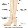 image:imageAllegra K Womens Side Zipper Chunky Heel Knee High Beige Boots 75 M US 