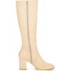 image:imageAllegra K Womens Side Zipper Chunky Heel Knee High Beige Boots 75 M US 