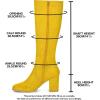 image:imageAllegra K Womens Side Zipper Chunky Heel Knee High Yellow Boots 9 M US 