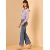 image:imageAllegra K Womens Floral Tie Neck Ruffle Collar Long Sleeve Smocked Waist Top