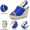 image:imageAllegra K Slingback Open Toe Platform Wedges Heel Espadrille Wedge Sandals for WomenRoyal Blue