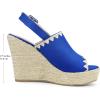 image:imageAllegra K Slingback Open Toe Platform Wedges Heel Espadrille Wedge Sandals for WomenRoyal Blue
