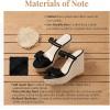 image:imageAllegra K Womens Bow Doublestrap Plaid Platform Slip Sandals Black 7