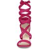 image:imageAllegra K Womens Crisscross Lace Up Mid Block Heels Sandals Hot Pink 9