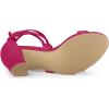 image:imageAllegra K Womens Crisscross Lace Up Mid Block Heels Sandals Hot Pink 9