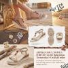 image:imageAllegra K Womens Plaid Beaded Platform Elastic Band Sandals Beige 7