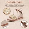 image:imageAllegra K Womens Plaid Buckle Platform Peeptoe Sandals Beige 7