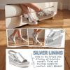 image:imageAllegra K Womens Plaid Solid Color Hollowout Buckle Platform Peeptoe Sandals Silver 85