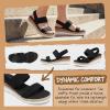 image:imageAllegra K Womens Solid Color Hollowout Platform Elastic Band Sandals Black 6